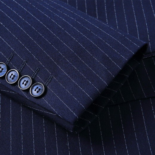 Yhv double-breasted suit men's slim-fit youth blue striped business formal casual suit 7674174 double-breasted 2XL (180)