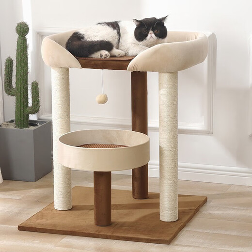 Jia Pet Columpio para Gatos Nido para Gatos Árbol para Gatos Un Ragdoll Grande Maine Coon Cama Grande Escalada para Gatos Estante para Gatos Casa para Gatos Pilar de Sisal Tabla para rascar Gatos Cama Grande Marco para Columpio para Gatos 90901B con tapete de Verano