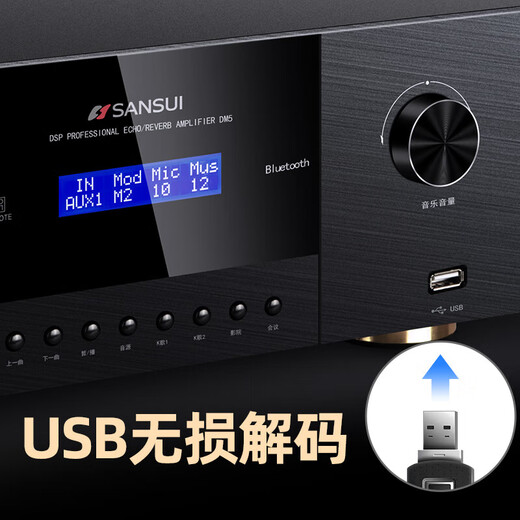 山水（SANSUI）家庭KTV音响套装 家庭影院 家用卡拉OK设备家用室内 大功率功放无线麦 蓝牙音箱 唱歌清吧酒吧 反射式10吋音箱+功放+话筒+20吋1T点歌机