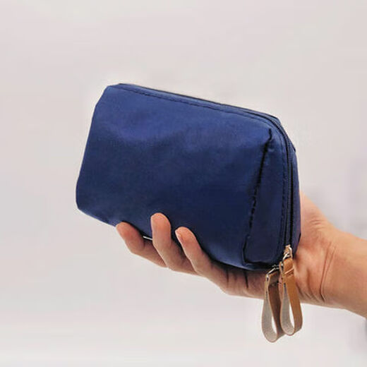 Shifang Xiucai Mini Cosmetic Bag Women's Small Portable Hand Cosmetic Bag Simple Ins Style Cosmetic Storage Bag Black Interior Red B Style