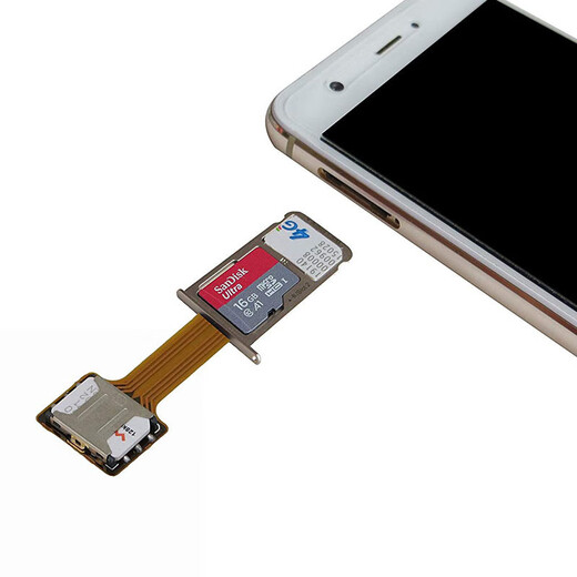 品怡  适用安卓sim卡延长线4g手机内存卡改卡贴小卡二合一横向nano华为