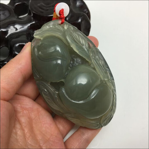 Cuiyunshi neuer Xiuyan Jade Jade Griff Teile Ornamente Jade Griff Teile Jade Griff Teile Herrenhandle Teile Jade Schnitzgrün Nr. 1209/A70