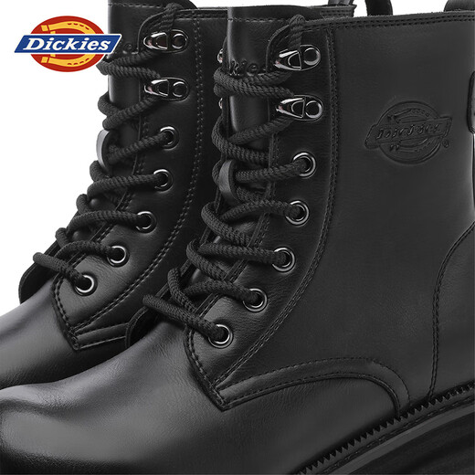 Dickies Martin Boots Men's Boots Spring Boots Men's Couple Heightening Thick Sole British Work Boots Versatile Men's Shoes Black 40