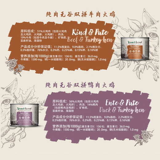 German Venandi grain-free single meat hypoallergenic kitten source high protein ven staple food canned poultry meal pack 125g