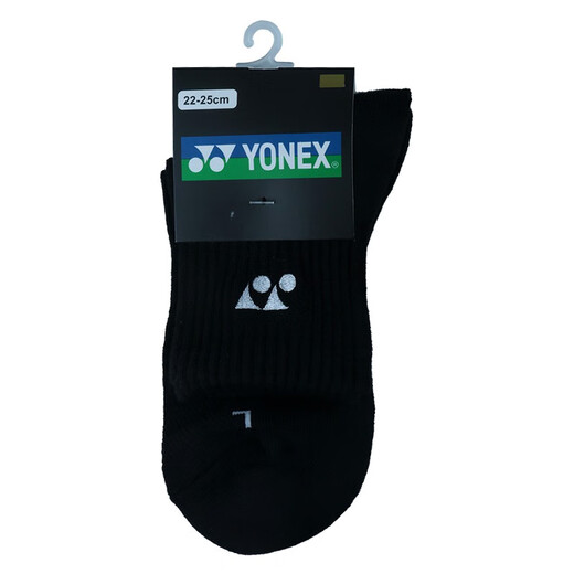 YONEX 尤尼克斯 女士中筒 羽毛球袜运动袜 透气舒适 245060-黑色
