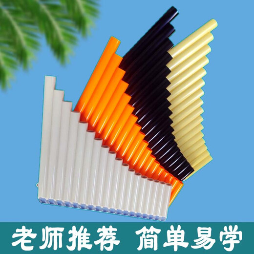 杉贝排箫 排笛16管18管初学入门C调单排箫双排箫树脂塑料 18管黑色