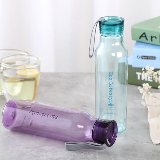 LOCK & LOCK ECO outdoor sports water cup outdoor portable plastic water bottle men's and women's cup two-piece set (550ml*2)