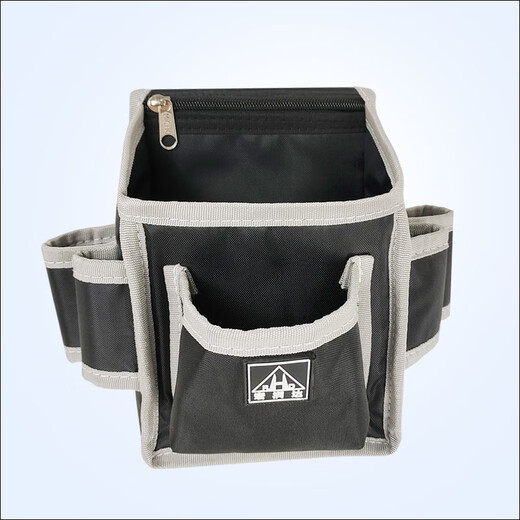 Carpentry nail pocket decoration carpentry waist bag color steel tile electric wrench woodworking nail pocket new thickened screw wear-resistant F102 black + metal head belt