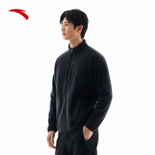 ANTA Polar Fleece Jacket丨Men's New Winter Fleece Jacket Thickened Warm Stand-up Collar Sports Top Jacket