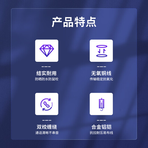 中科光电 室外重铠大对数通信线缆 电话语音大对数电缆 25对ZK-HYA53-25*2*0.5- 1米