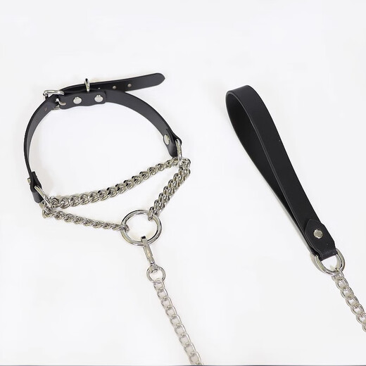 Tongrubi sentimental choker collar women's choker necklace men's and women's choker necklace genuine leather k9 puppy puppy lover ring black (high quality)