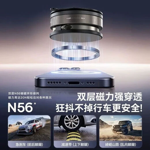 2025 Neuer Vakuum-Epoxid-Saugnapf, magnetischer Handyhalter, multifunktionale Auto-Mittelkonsole, Anti-Shake-Navigation, Auto, Spezialschwarz – Standard mit Kunststoffring