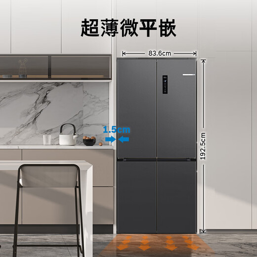 Bosch Ice Cube 497-liter cross-door refrigerator ultra-thin micro-flat built-in air-cooled frost-free antibacterial and odor-free three-speed variable temperature first-level energy efficiency K1EC49788C national subsidy