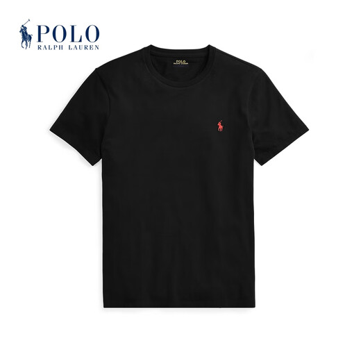 Polo Ralph Lauren 拉夫劳伦男装 经典款定制修身版型短袖T恤RL12050 001-黑色 M