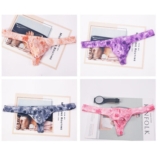 ROSELEX confidential delivery men's sexy thong comfortable bag passionate rose thong underwear sexy S pink