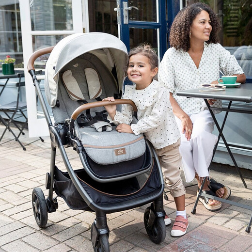 JOIE baby stroller two-way push high view foldable large tire trolley Finiti light beige (dining chair/crib)