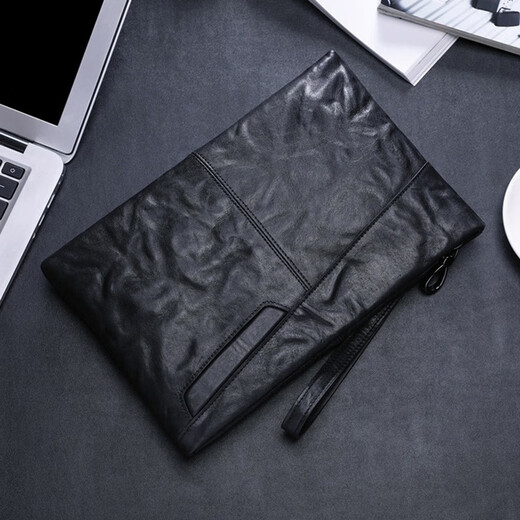 Losbury Herrenhandtasche Neue Mode echte Lederumschlagstasche für Männer Business Casual Clutch Bag für Männer weich
