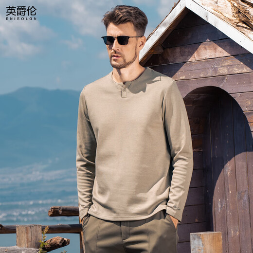 ENCEOLON 230G T-shirt à manches longues en velours long en velours