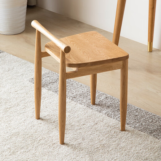 Original element solid wood dressing stool modern simple dressing stool bedroom stool dressing table stool A1133 oak dressing stool 363*355*505mm