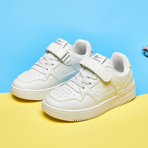 Warrior children's white shoes boys casual shoes girls board shoes campus sports shoes WZ(CL)-0238 white 33