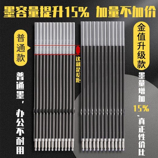 Valor de oro 60 piezas/barril Bolete Pen Pen Media Pen-Black 0.7 mm Press Presion