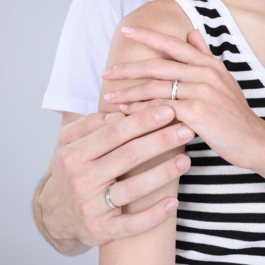 Luxury beads in stock sparkling fantasy PT950 platinum pair of rings for women, platinum rings for men, wedding couples, fashion, No. 8 2.32g