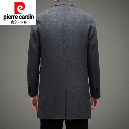 Pier Cardin High-End Brand Wool Coat Chaqueta de lente de lente de largo longitud de doble lidra