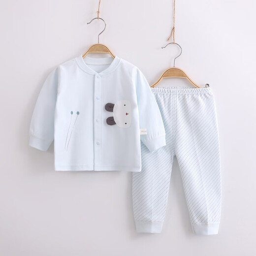 Lamb Dudu baby underwear set pure cotton baby split autumn clothes and autumn pants cotton children's home clothes cute spring and autumn pajamas yellow 12034 80 (recommended from December to November 20-26 Jin [Jin equals 0.5 kg])