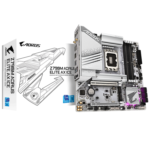 技嘉（GIGABYTE）英特尔原盒CPU搭技嘉B760M Z790M小雕冰雕AX板U套装 【冰雕WIFI】Z790M A E AX ICE I5 14600KF盒装