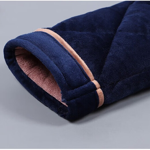 Yanxiang pajamas men's three-layer thickened coral velvet cotton in autumn and winter, middle-aged and elderly warm dad's home clothes winter style 6629 mountain badge XL code (115Jin [Jin equals 0.5 kg]-135Jin [Jin equals 0.5 kg])