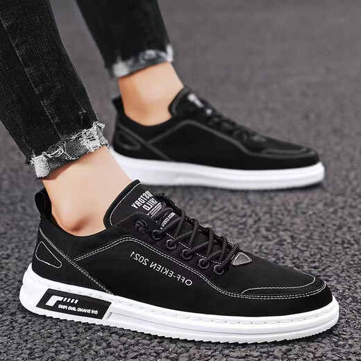 Shoes for men in summer breathable soft sole non-slip work shoes trendy versatile canvas shoes for men daddy shoes casual driving shoes A01-gray (suggested to take a larger size) 40