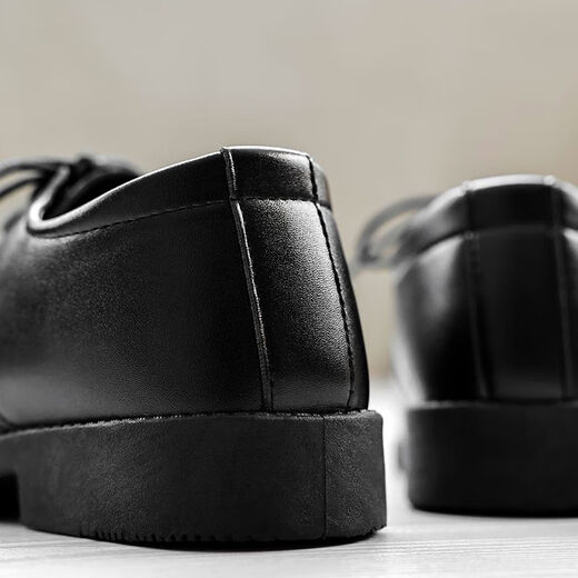 Funino leather shoes men's formal wear young people casual business men's work shoes British style youth suit black men's shoes business black (high-end version) soles improved 42