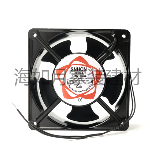 12038 Охлаждающий вентилятор 220 Промышленный небольшой вентилятор Корпусный вентилятор Бесшумная конструкция Тот же стиль 12-см вентилятор на корпусе 15-см вентилятор + одинарная железная сетка + шнур питания с выключателем