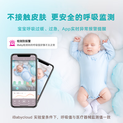 Cibaby Smart Smart Baby Monitor para bebés Cámara de vigilancia de niños Monitor respiratorio Recordatorio de alarma de llanto i2