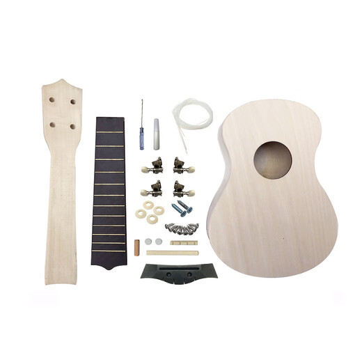 
Shisheng assembled ukulele DIY small guitar handmade homemade musical instrument material package painted painting graffiti wood heart shape (21 inch set seven)