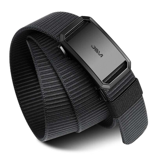Extremely men's canvas automatic buckle belt nylon casual denim belt young people tactical pants belt holiday gift