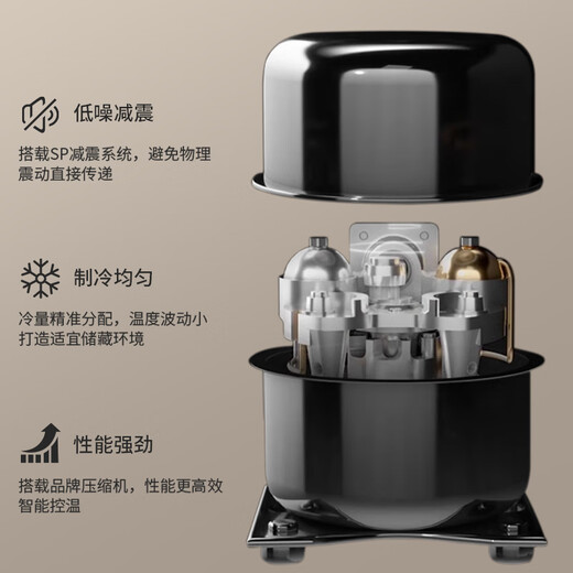 VINGARDE wine cabinet constant temperature wine cabinet dual-temperature refrigerator beverage ice bar compressor refrigeration air-cooled frost-free household tea beverage liquor wine fruit preservation refrigerated display cabinet CH-208 dual temperature multi-functional ice bar wine cabinet 208L