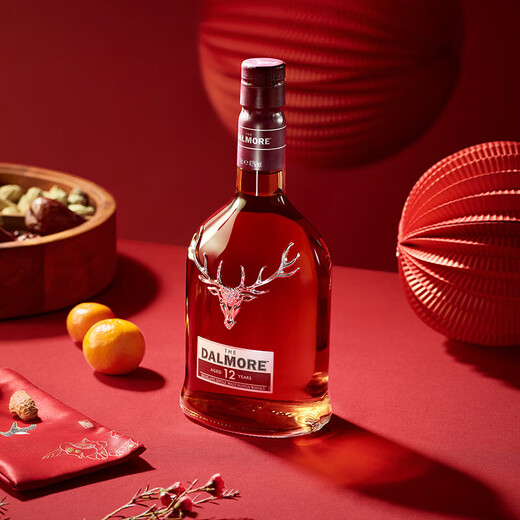 大摩（DALMORE）12年 苏格兰单一麦芽威士忌 700ml 原瓶进口