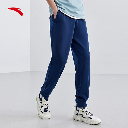 Anta sports pants men's hoodies autumn running long pants casual pants loose pants [letter closing] blue 7303-2 M /170