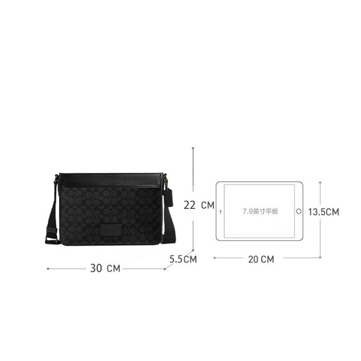 
COACHDistrict Crossbody Bag Men's Crossbody Bag Briefcase Gray logo CV761-QBMI5