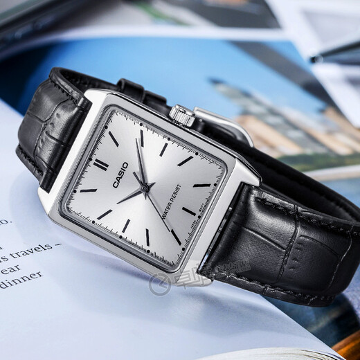 卡西欧(CASIO)男表 女表 商务休闲简约石英手表 白盘皮带MTP-V007L-7E1