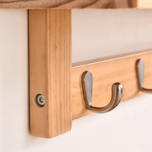 Crooked Tree Solid Wood Wall Hook Storage Rack Coat Hook Living Room Bedroom Wall Clothes Rack Multifunctional Clothes Hook Pure White Five Hooks