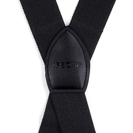 Ifsong Herrenhosen formelle Verschleiß elastischer Hosentender -Gurt -Schultergurt schwarz 3,5 cmx Typ Herrengurt Clip Schwarz Sus076a