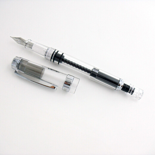 永生 698透明活塞钢笔0.7MM 活塞式上墨 76湖蓝色六窗金夹M尖0.7 0.7mm