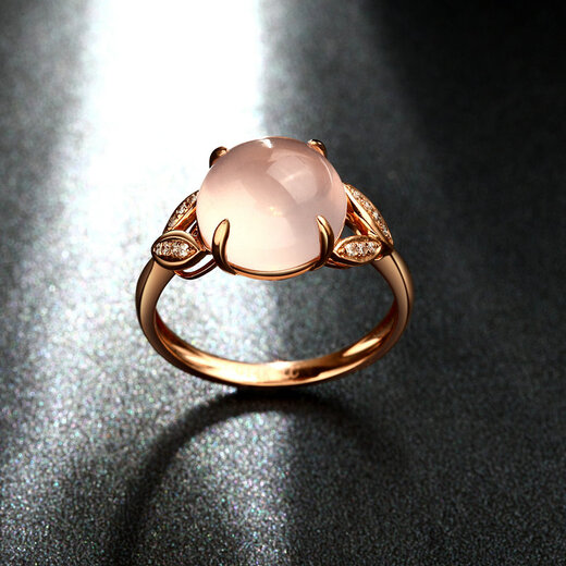Lescreation 4.2 carat hibiscus diamond ring 18K rose gold hibiscus South African diamond women's ring pink gemstone 4.2 carats