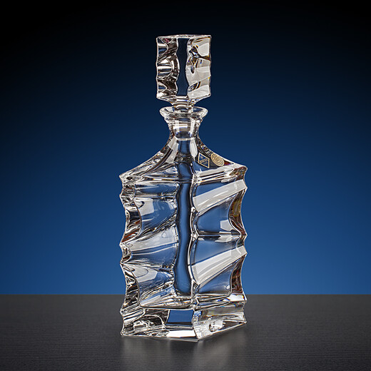 BOHEMIA Bohemian Czech crystal glass whiskey set set of cups and bottles