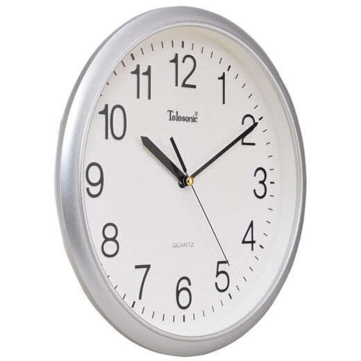 Uranus (Telesonic) wall clock living room bedroom clock creative simple decoration sweep second movement quartz clock wall hanging 30cm