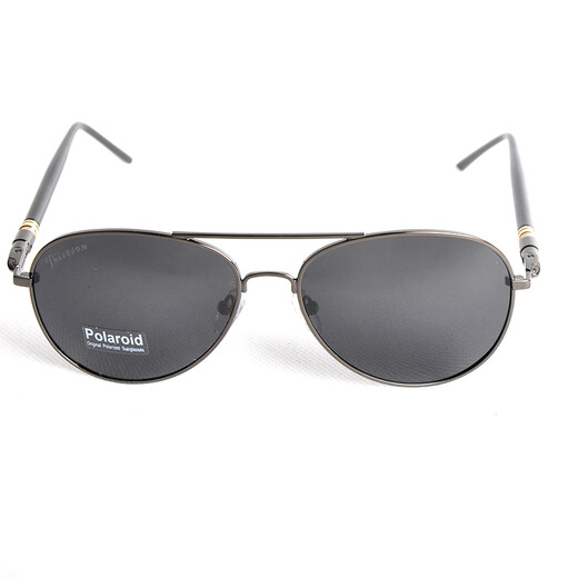 Gravel sunglasses for men, polarized inner blue film coated men's toad glasses, professional all-season driving sunglasses, can be equipped with myopia, black frame, blue film