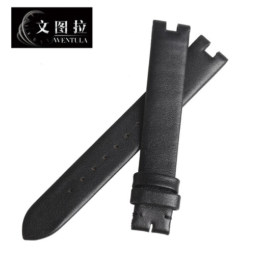 
Ventura Suitable for Guchi YA14140 strap for women GC Guchi watch strap notch black white background thin plain leather without metal buckle 14mm
