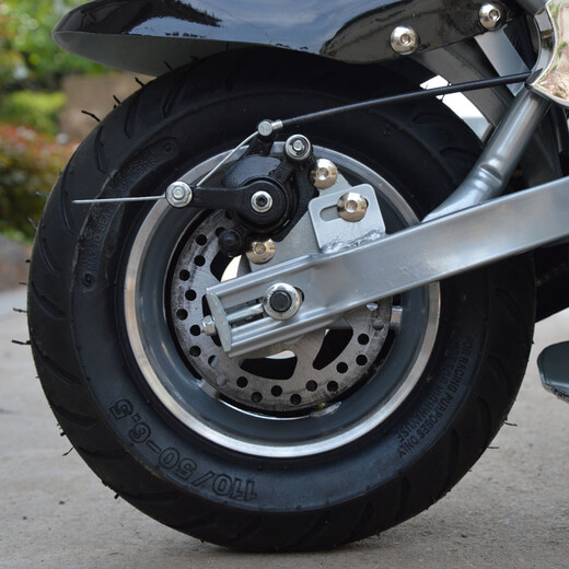 Langchuang 49cc mini motorcycle two-stroke mixed oil fuel version small sports car hand-start small fuel version black 2-stroke mixed oil